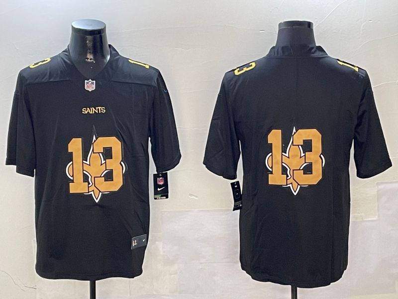 Men New Orleans Saints #13 No Name Black 2024 Nike Limited NFL Jersey style 01024